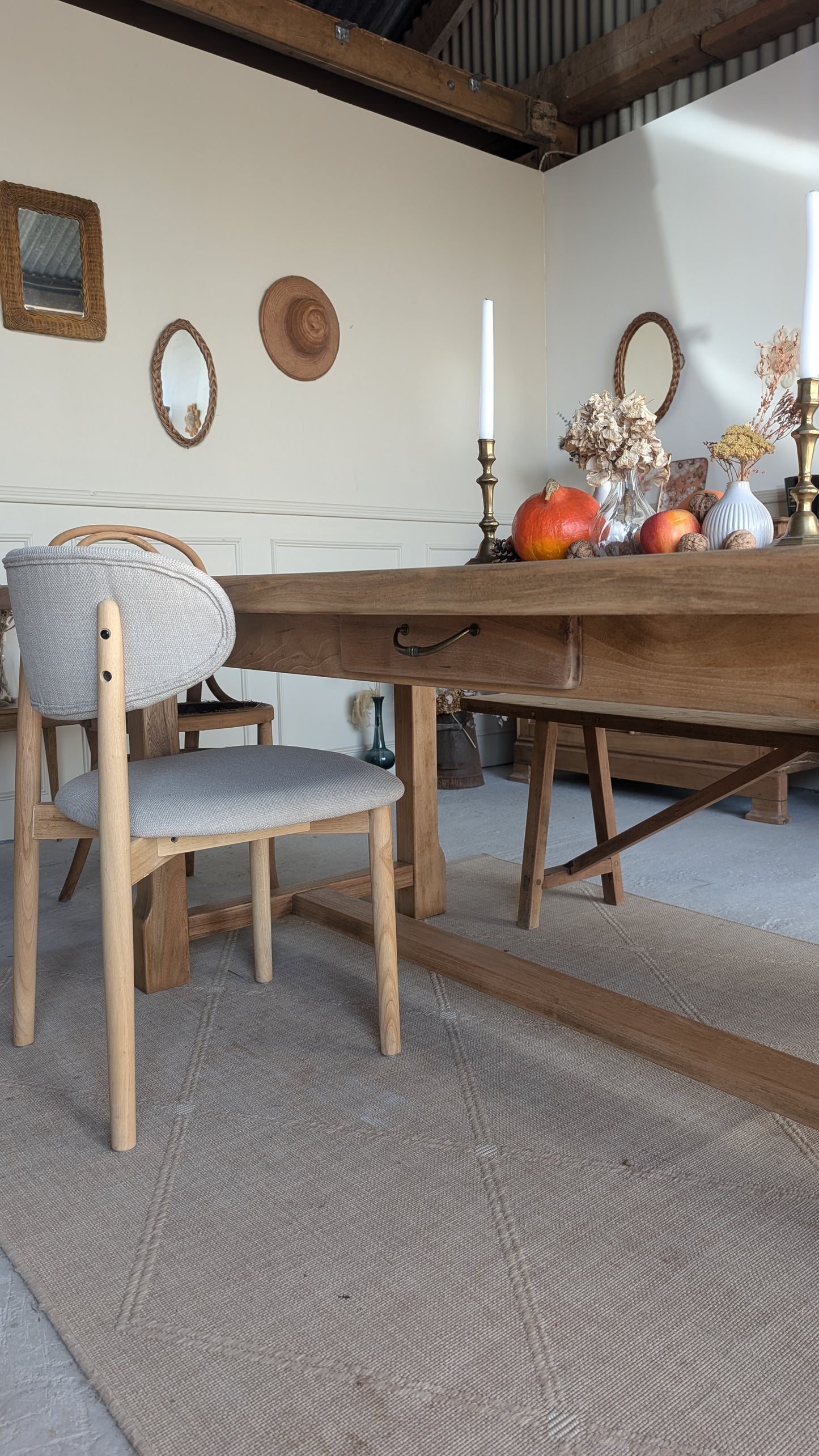 Table en bois avec rallonges