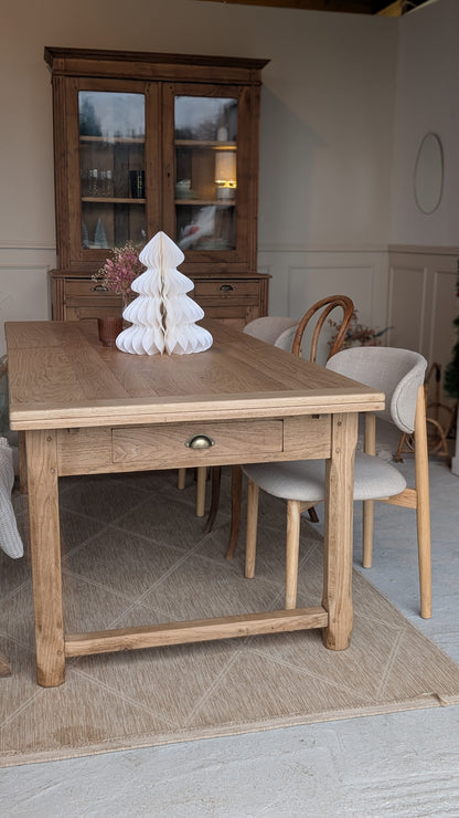 Table en chêne avec rallonges