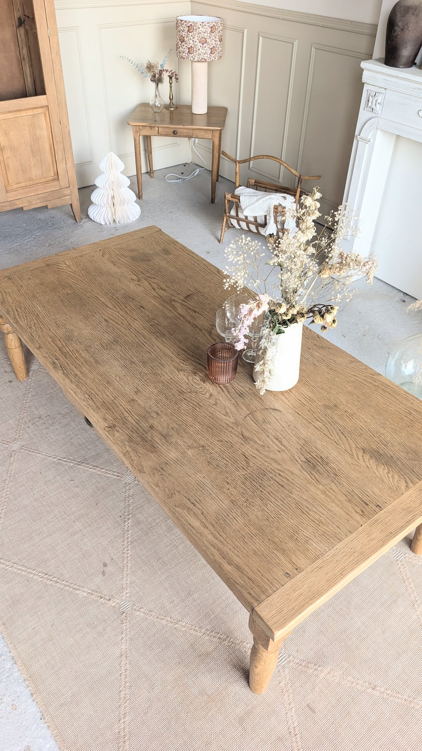 Grande table basse en chêne