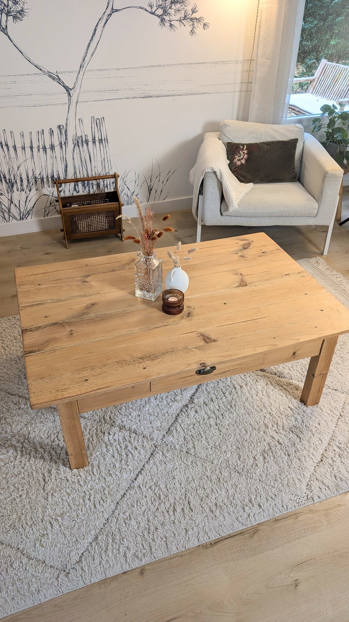Table basse en pin