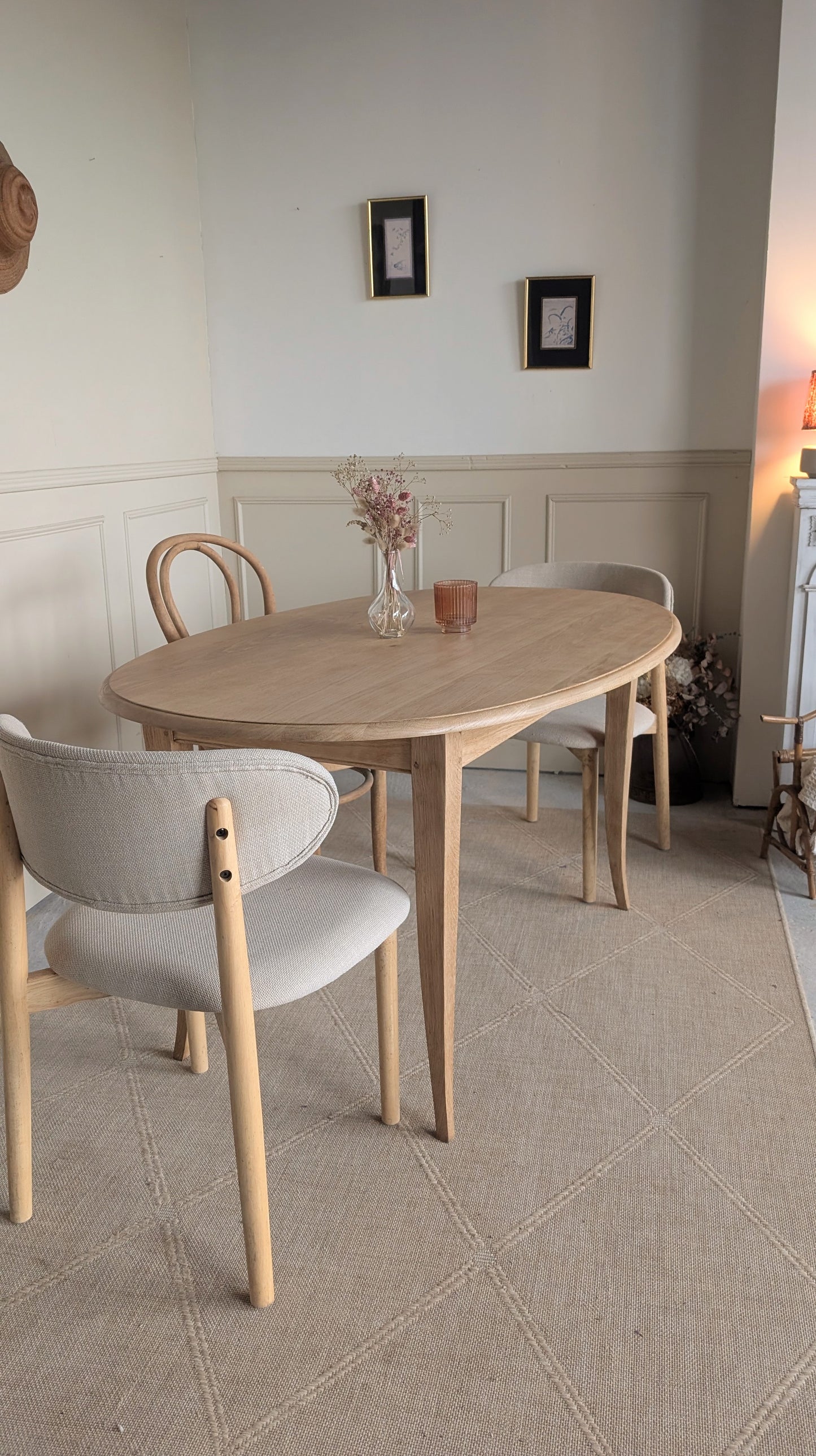 Table ovale en chêne