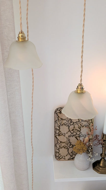 Baladeuse – Globes fleuris chinés