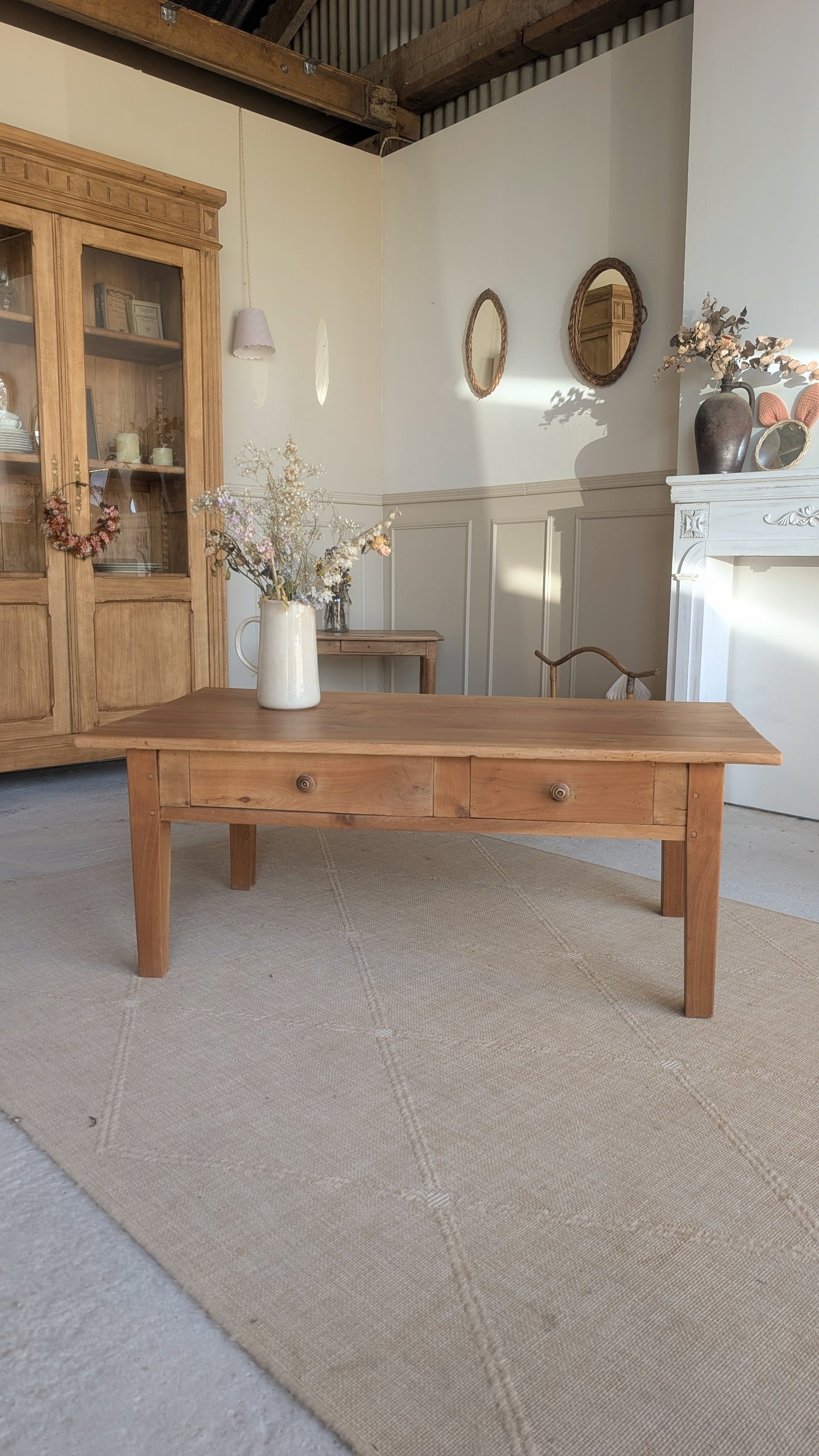 Table basse en merisier
