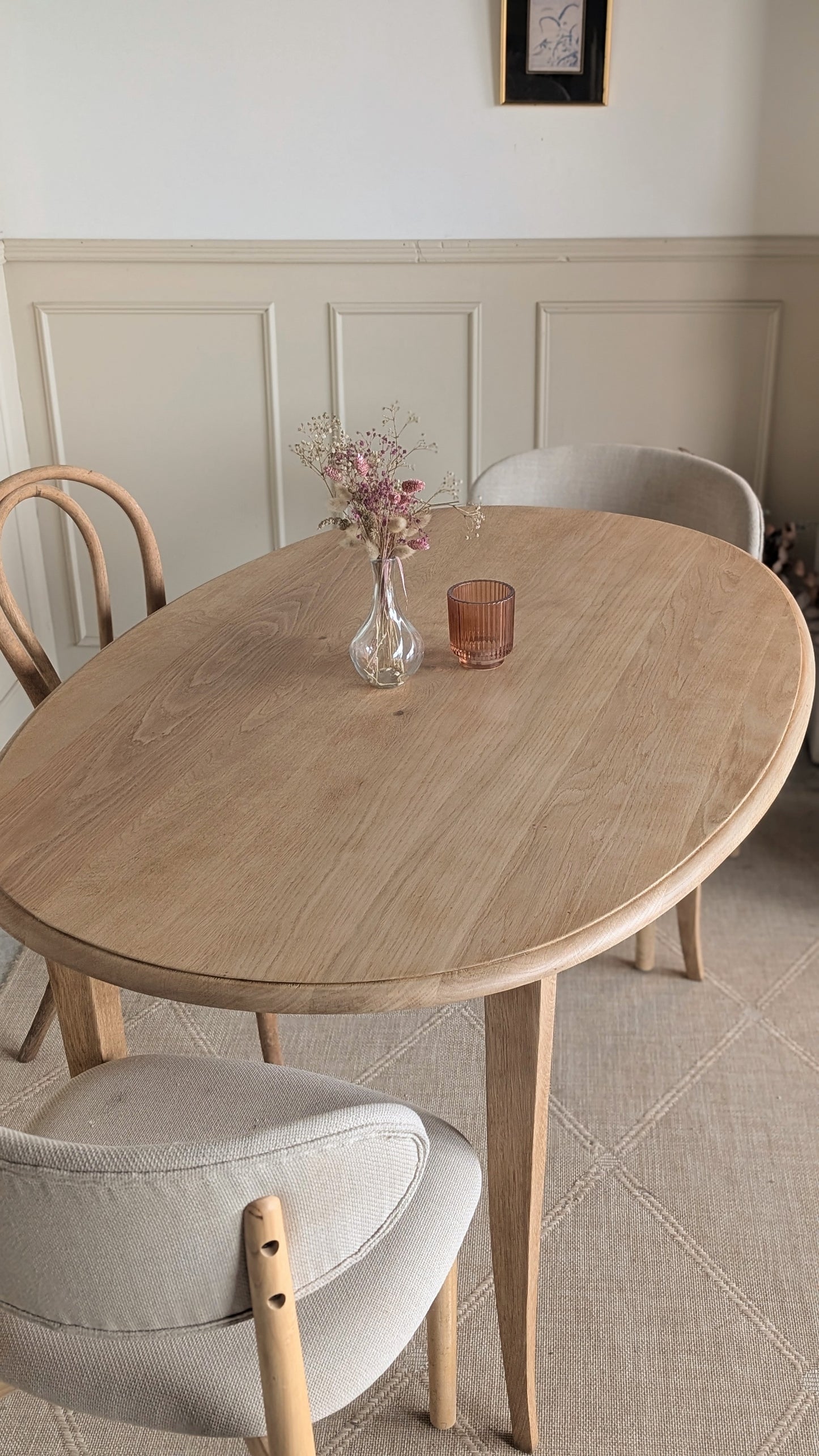 Table ovale en chêne