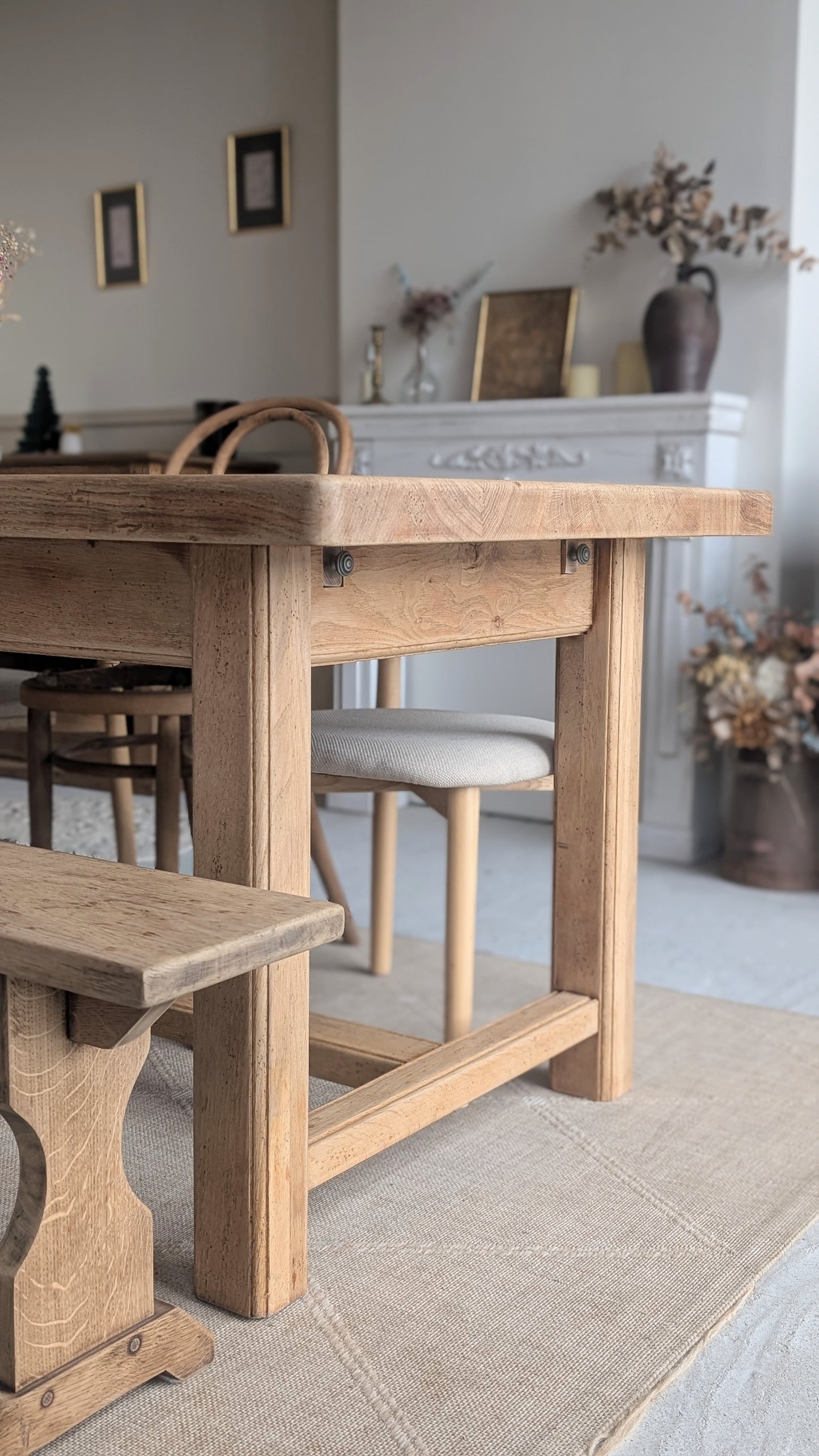 Table de ferme avec rallonges