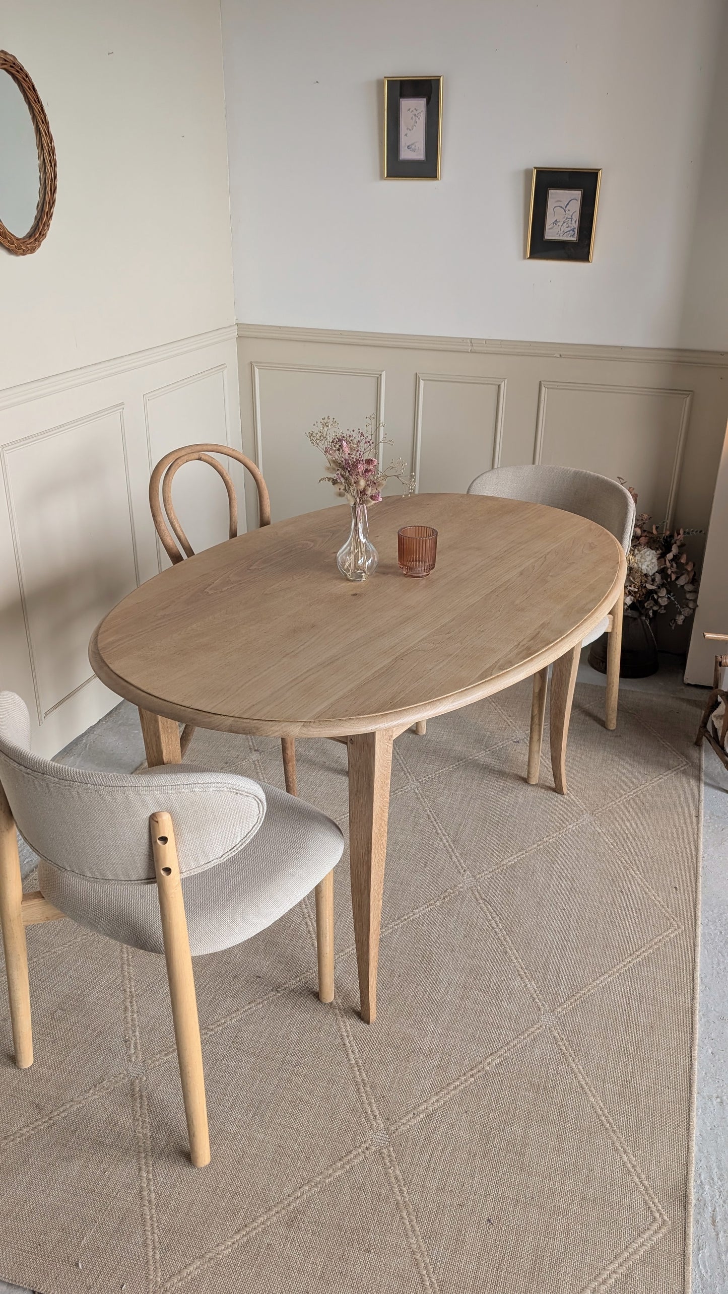 Table ovale en chêne