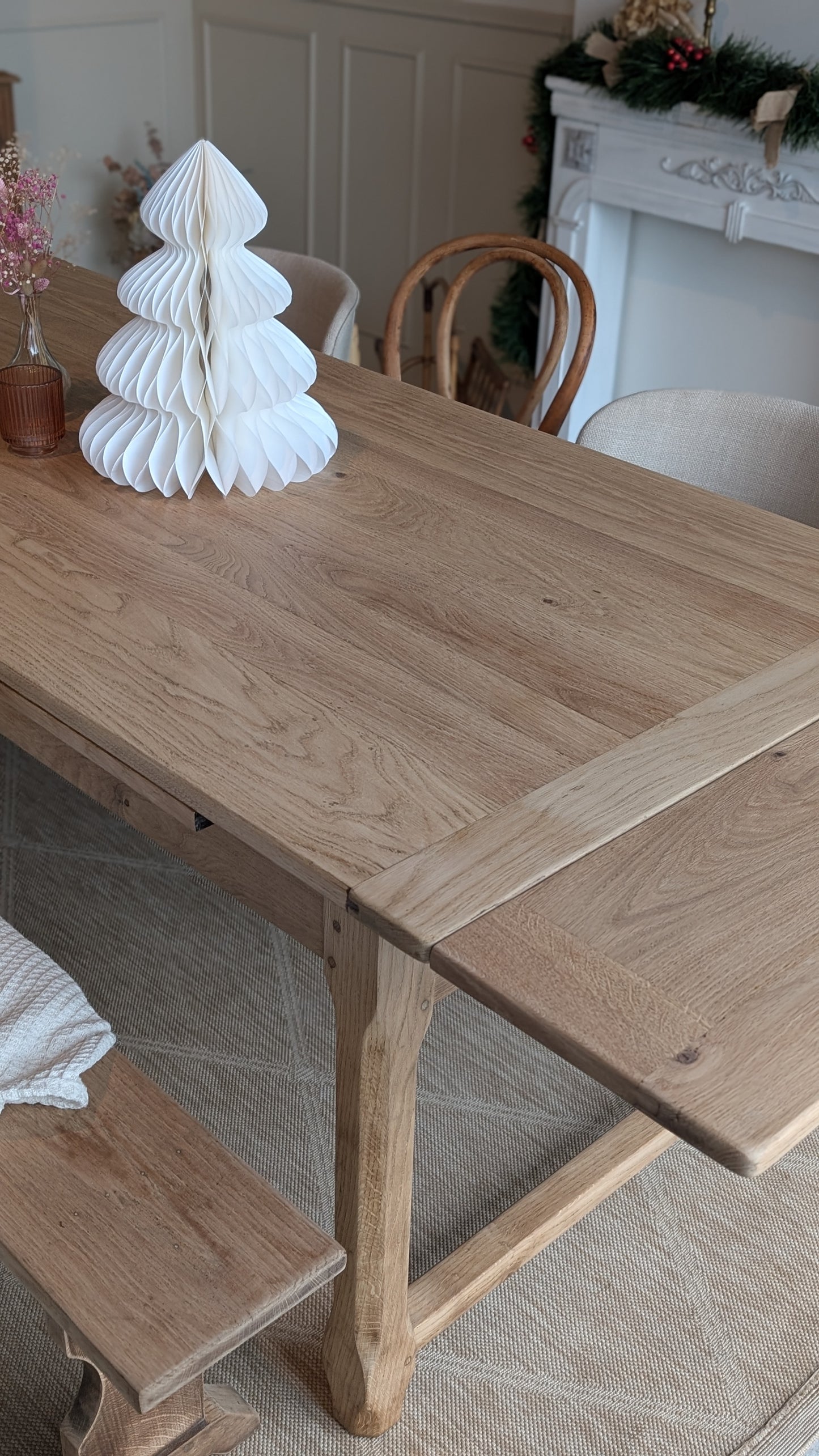 Table en chêne avec rallonges