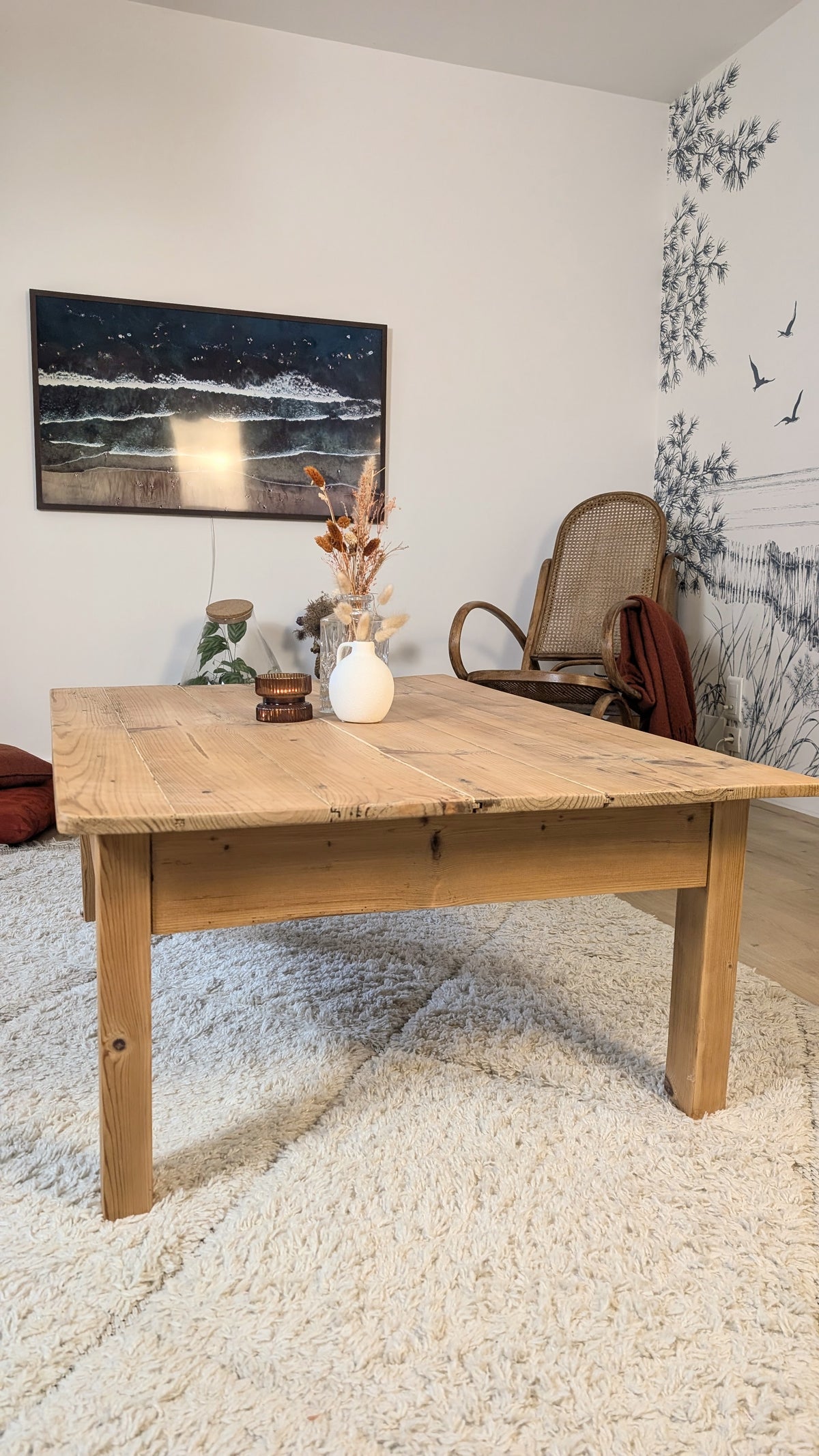 Table basse en pin