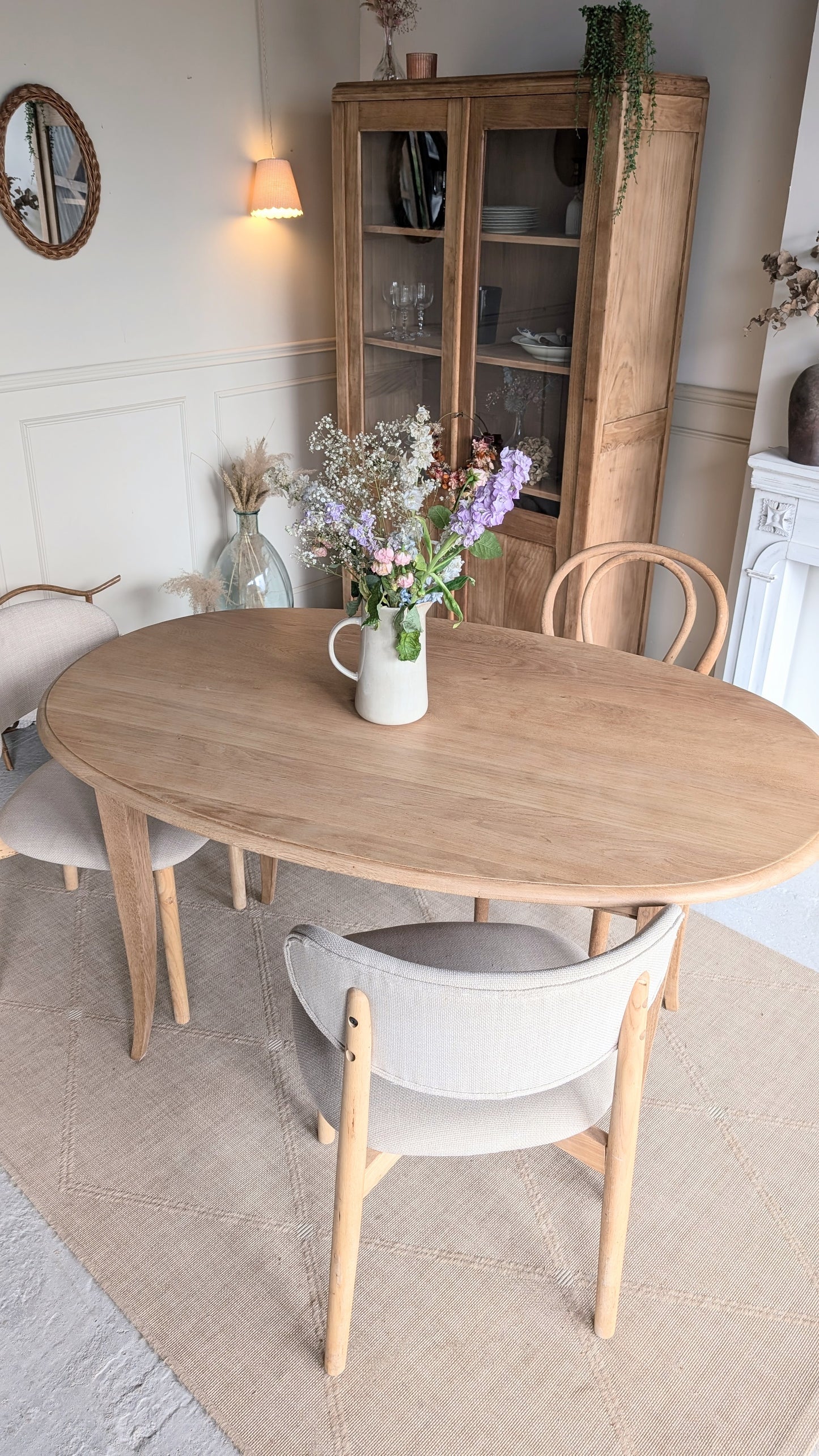 Table ovale en chêne