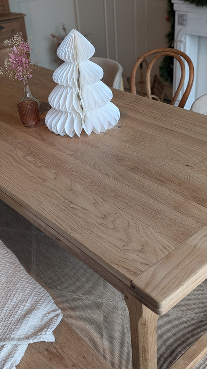 Table en chêne avec rallonges