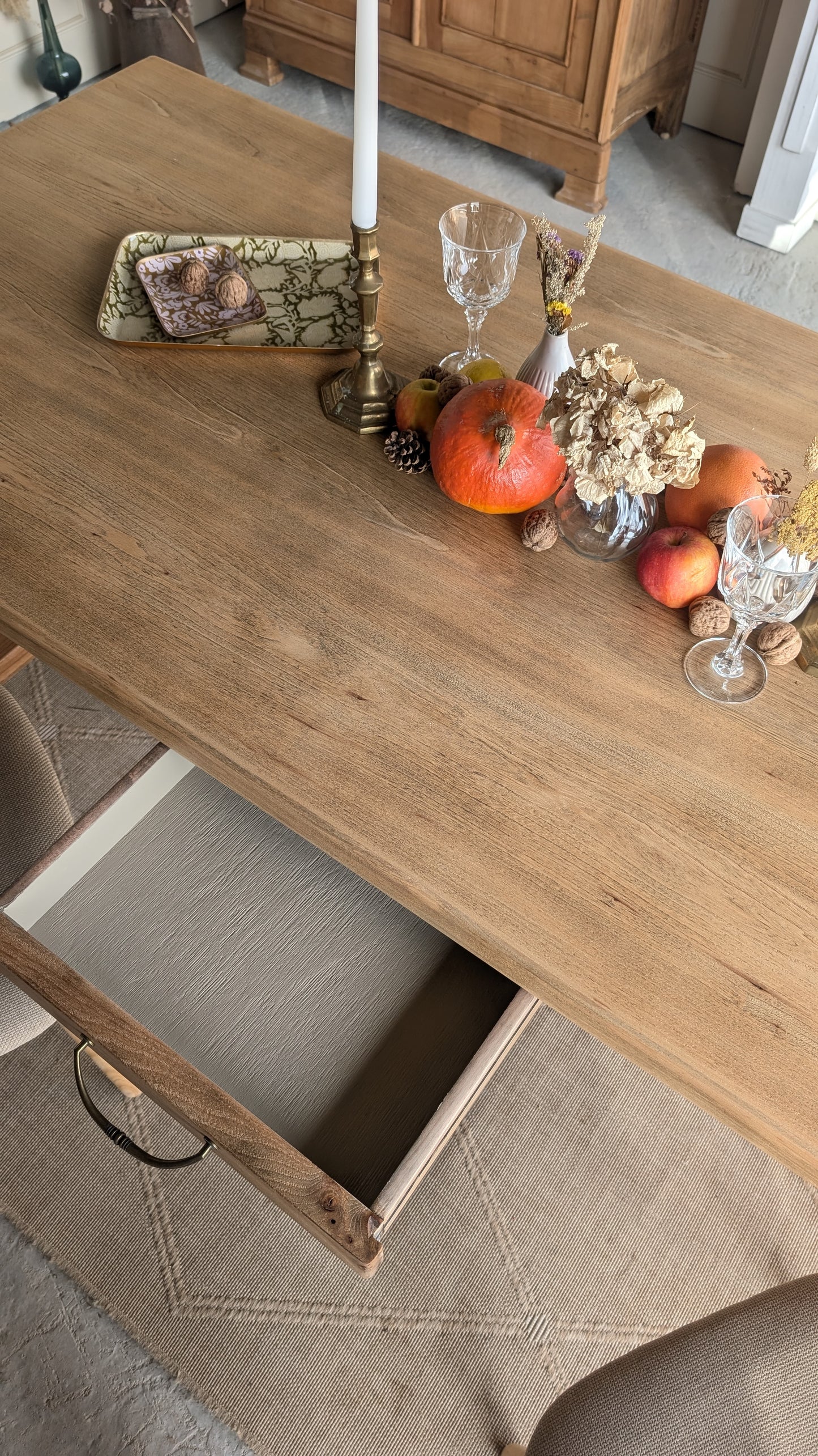 Table en bois avec rallonges