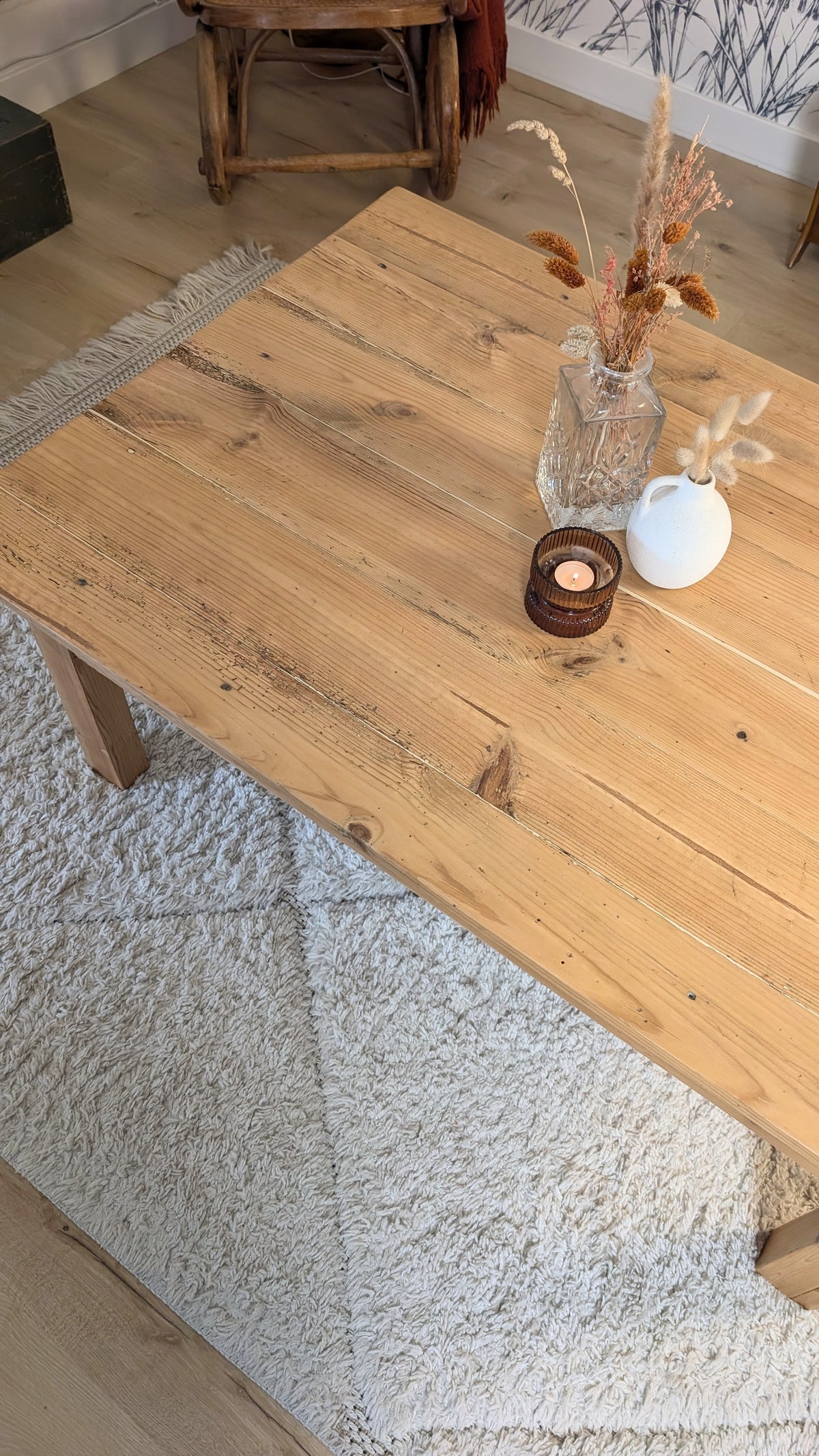 Table basse en pin