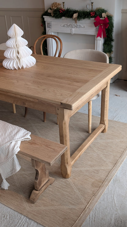 Table en chêne avec rallonges
