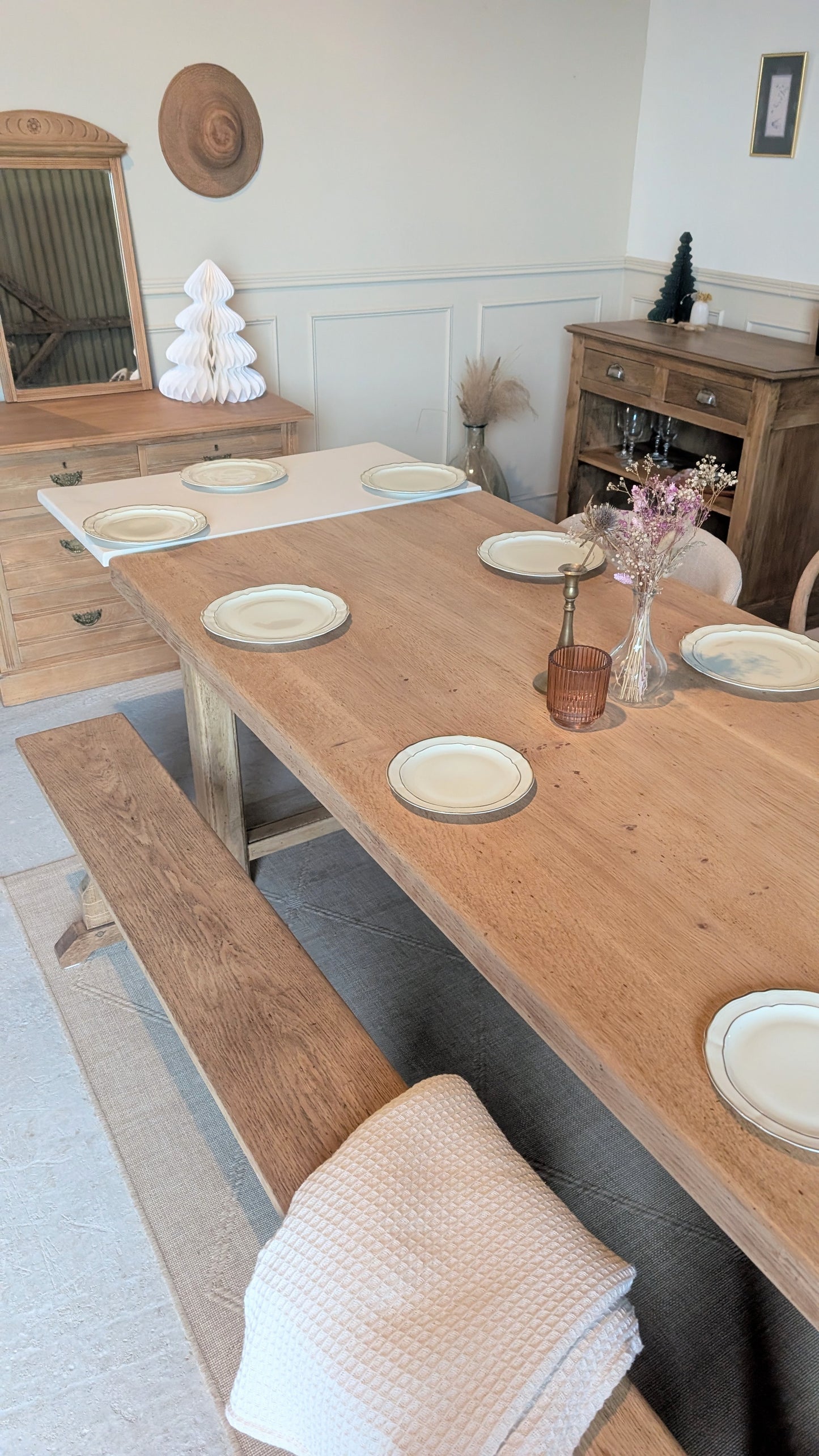 Table de ferme avec rallonges