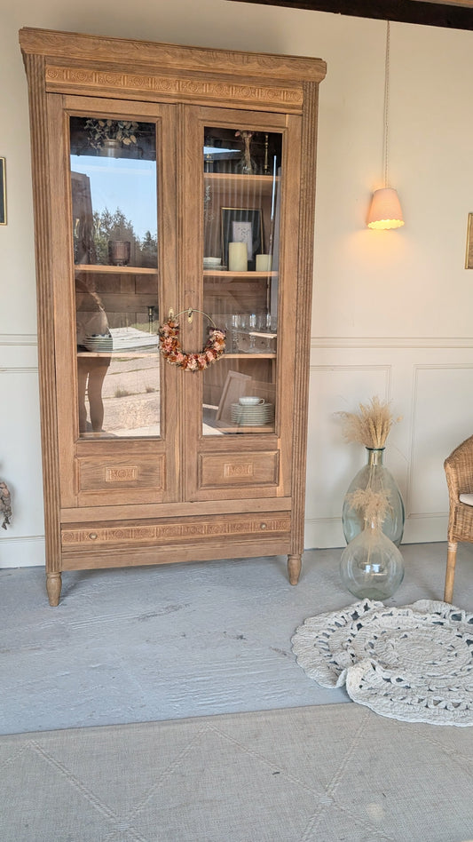 Vitrine ancienne en chêne