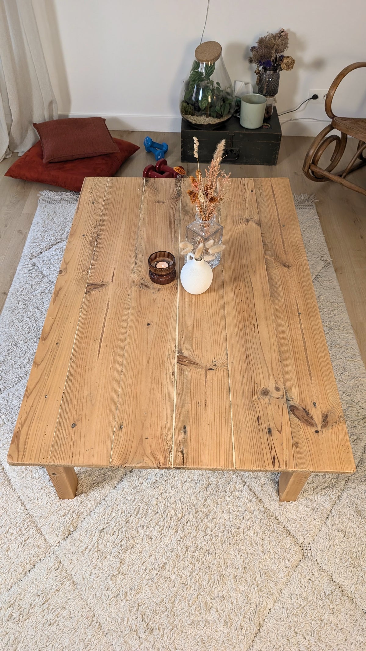 Table basse en pin