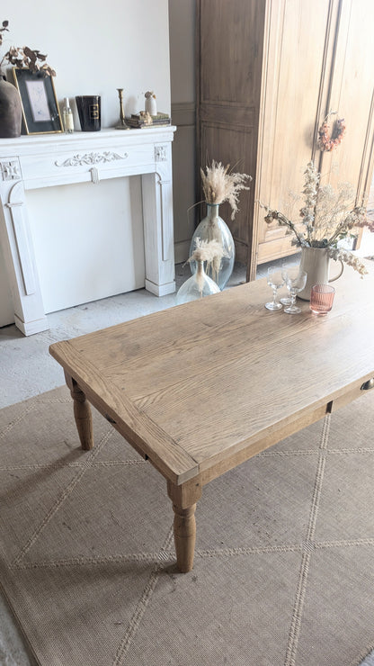 Grande table basse en chêne