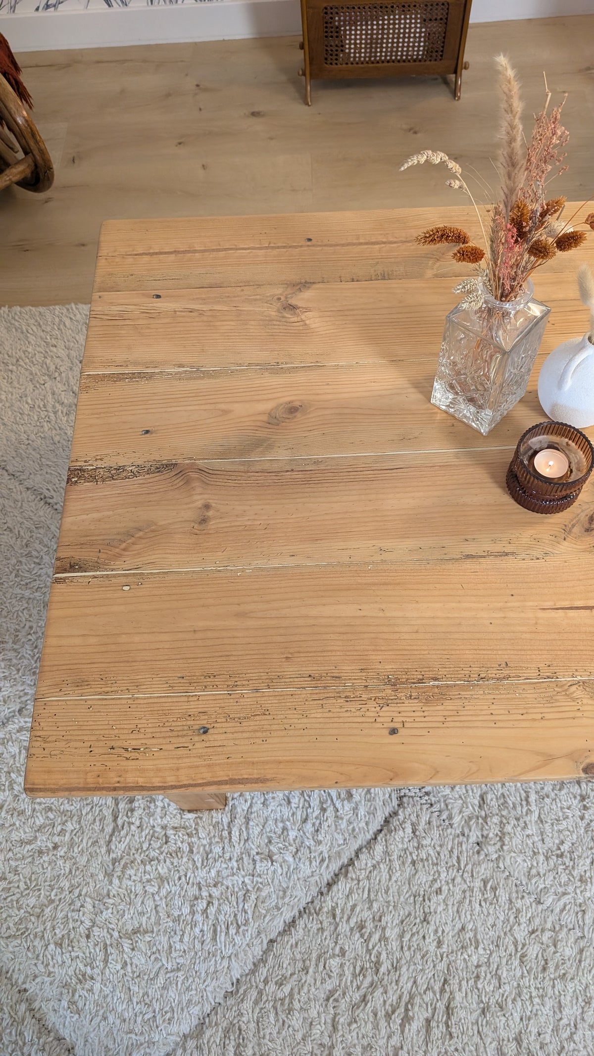 Table basse en pin