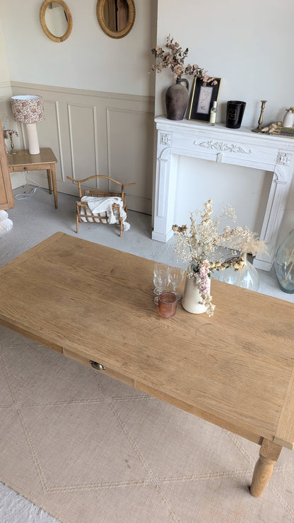 Grande table basse en chêne