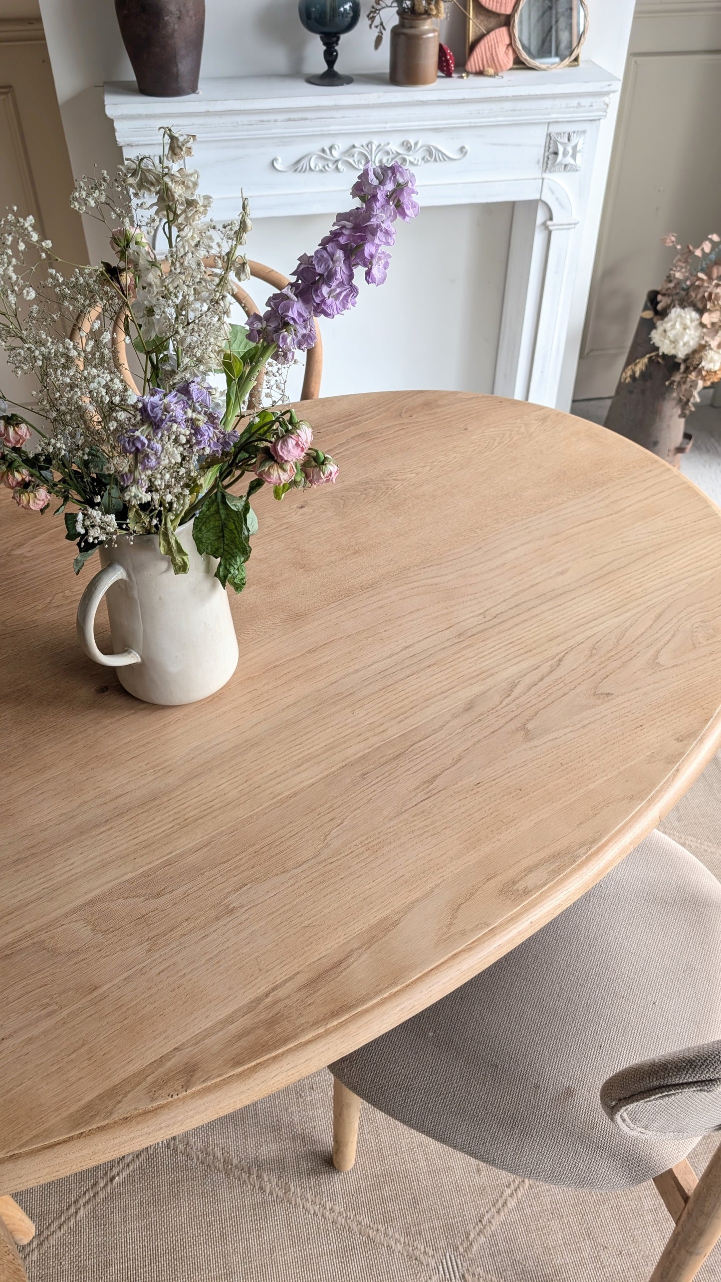 Table ovale en chêne