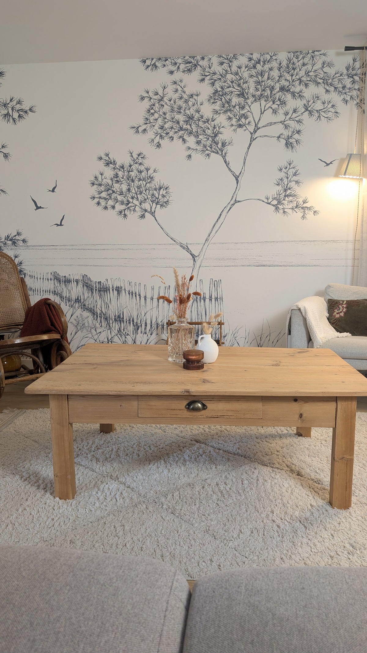 Table basse en pin