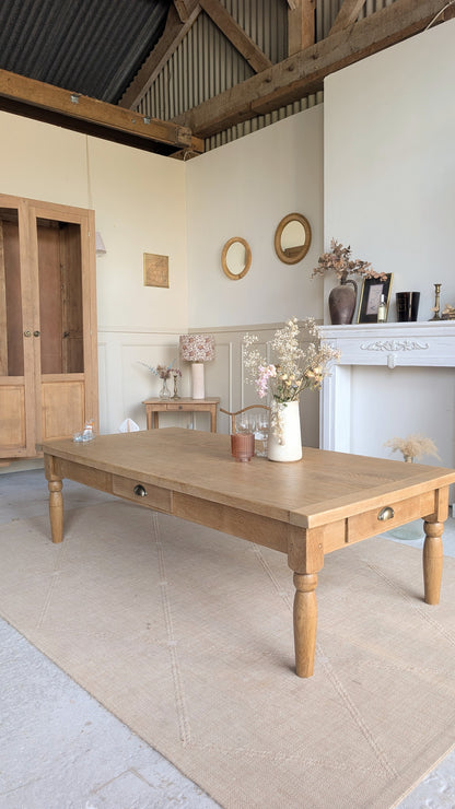 Grande table basse en chêne