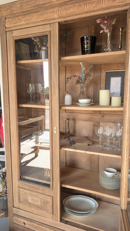 Vitrine ancienne en chêne