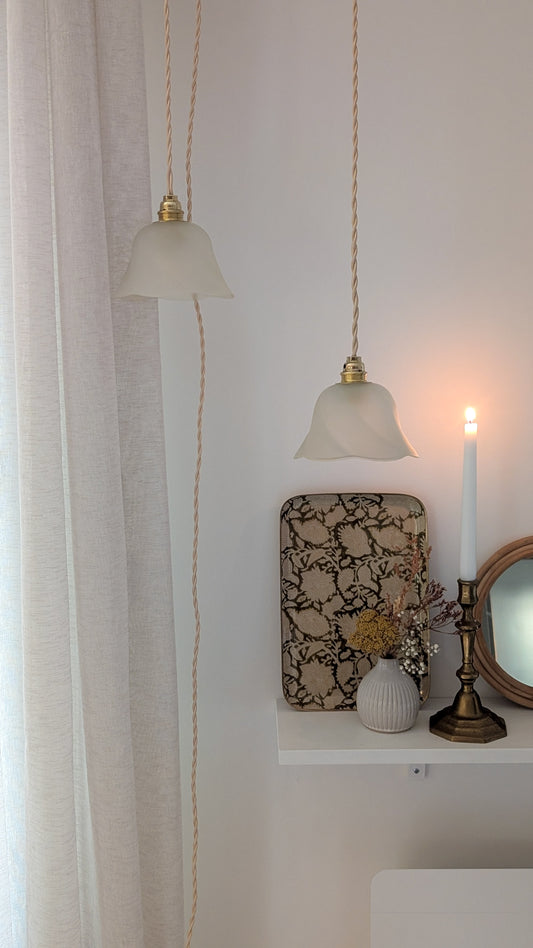 Baladeuse – Globes fleuris chinés