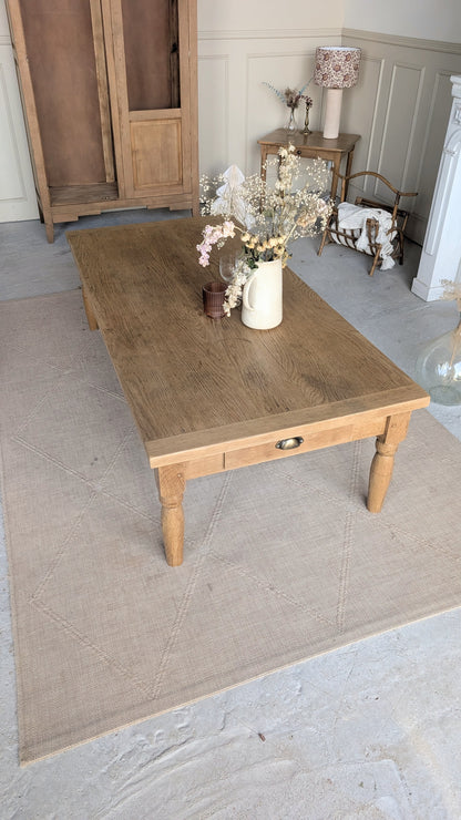 Grande table basse en chêne