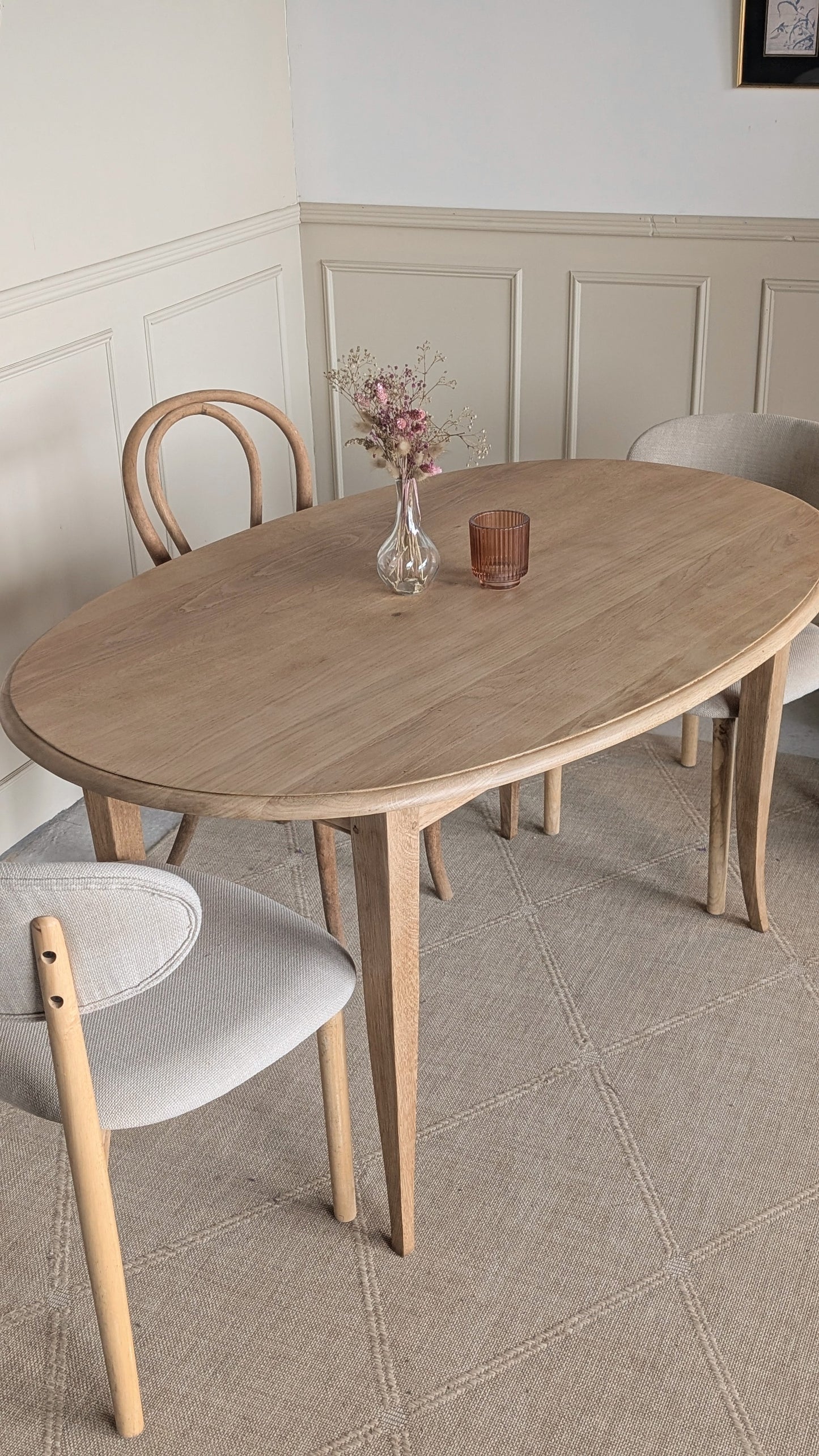 Table ovale en chêne