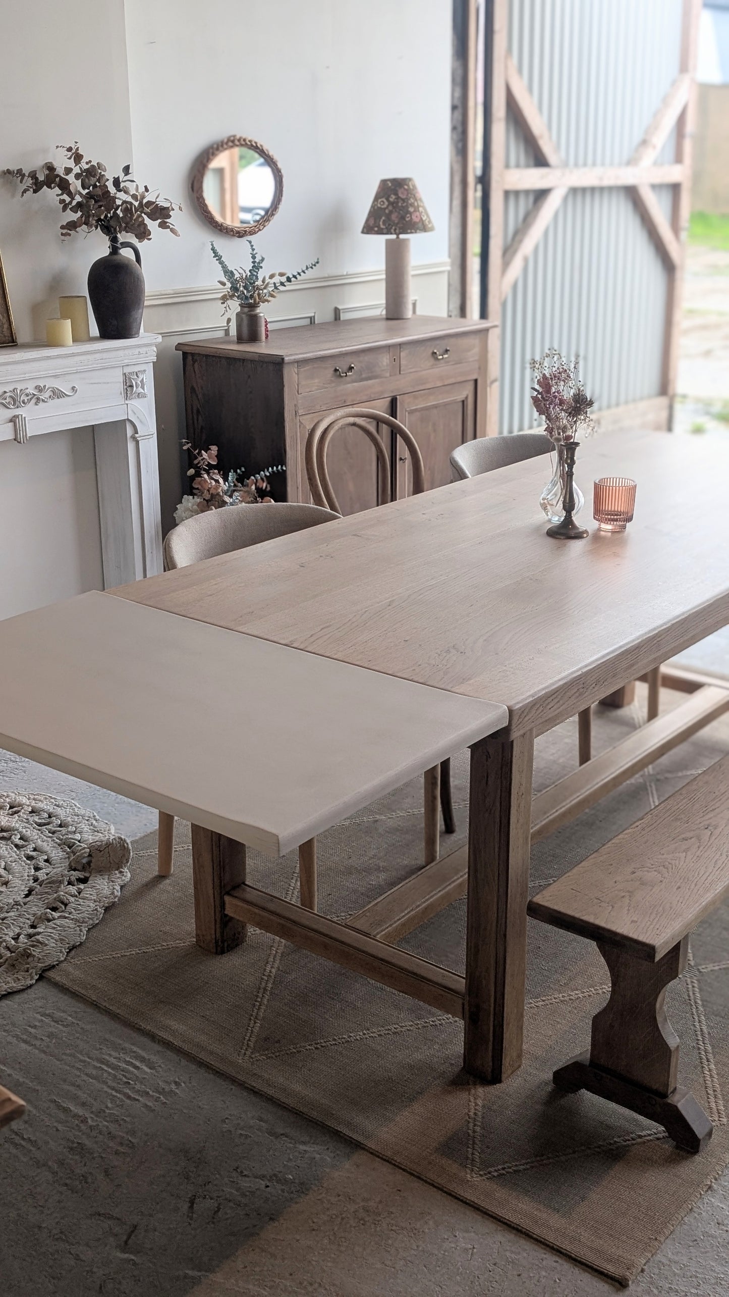 Table de ferme avec rallonges