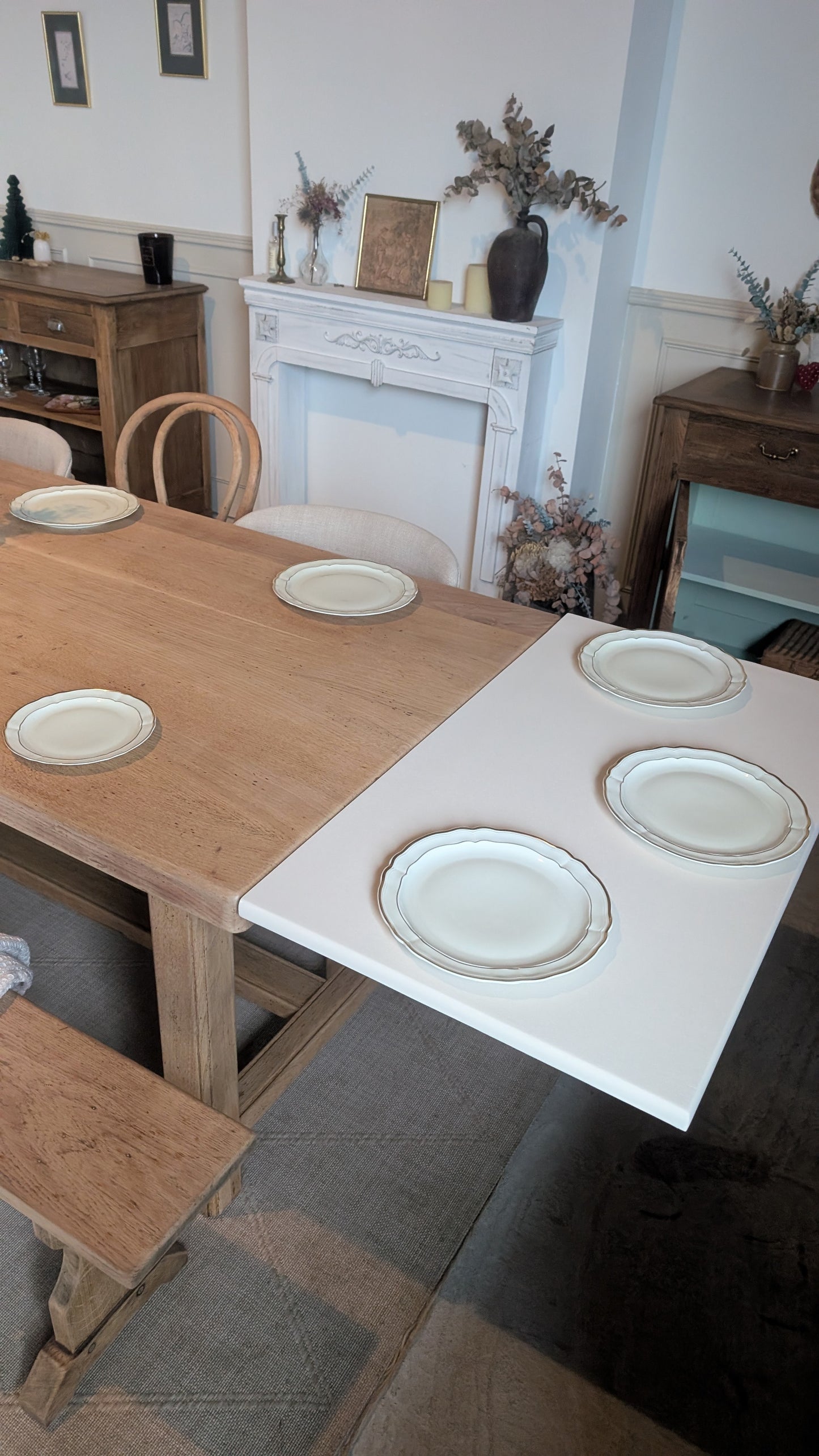 Table de ferme avec rallonges