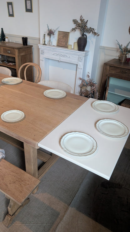 Table de ferme avec rallonges