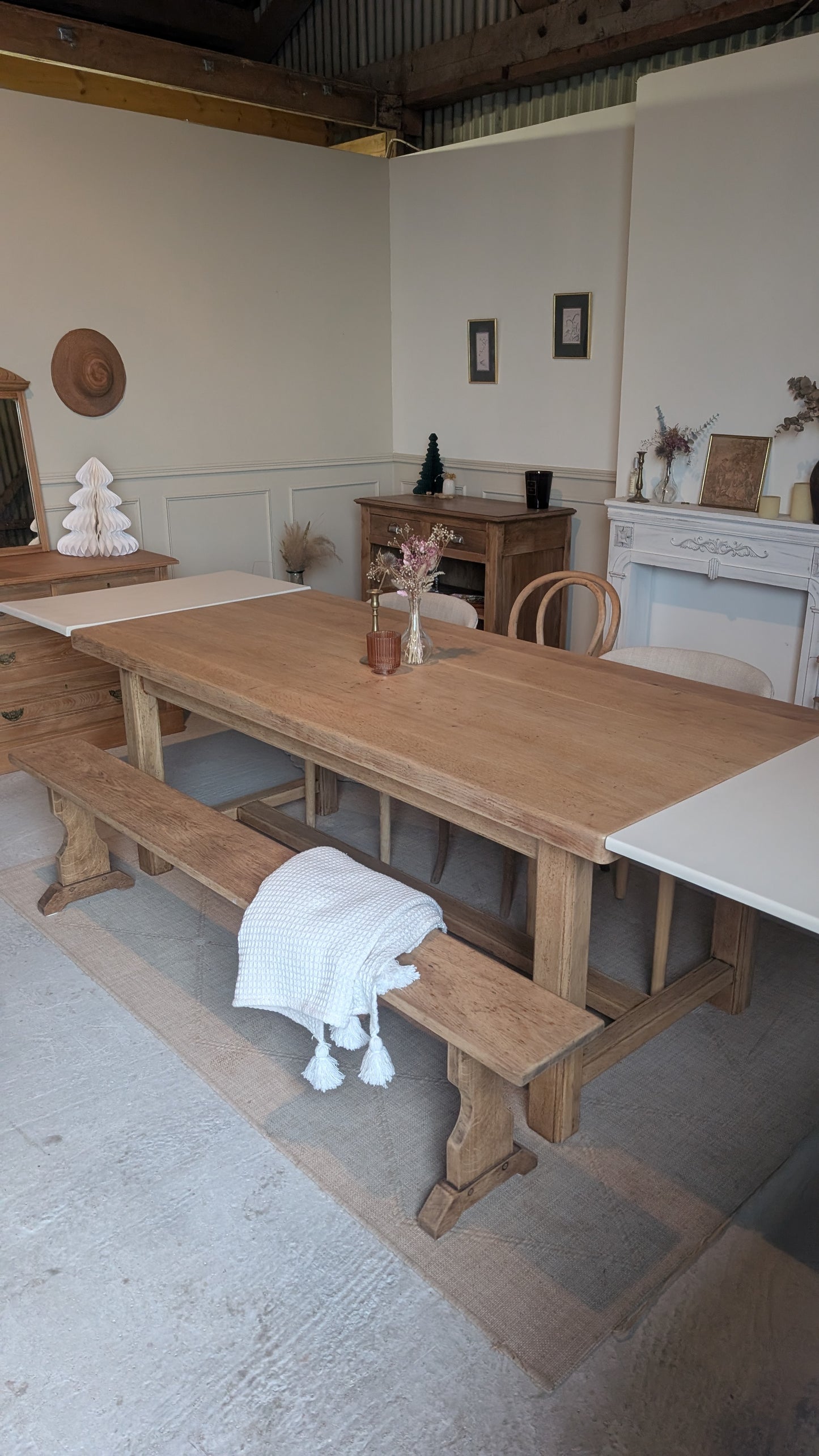 Table de ferme avec rallonges