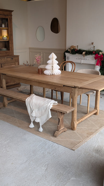 Table en chêne avec rallonges