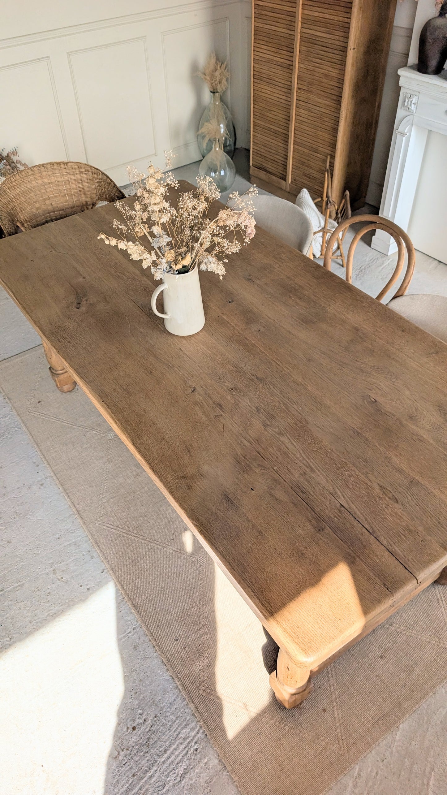 Table de ferme en chêne
