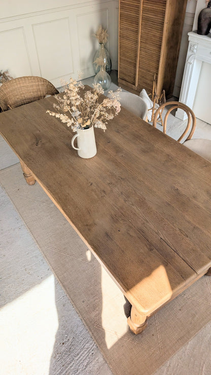 Table de ferme en chêne