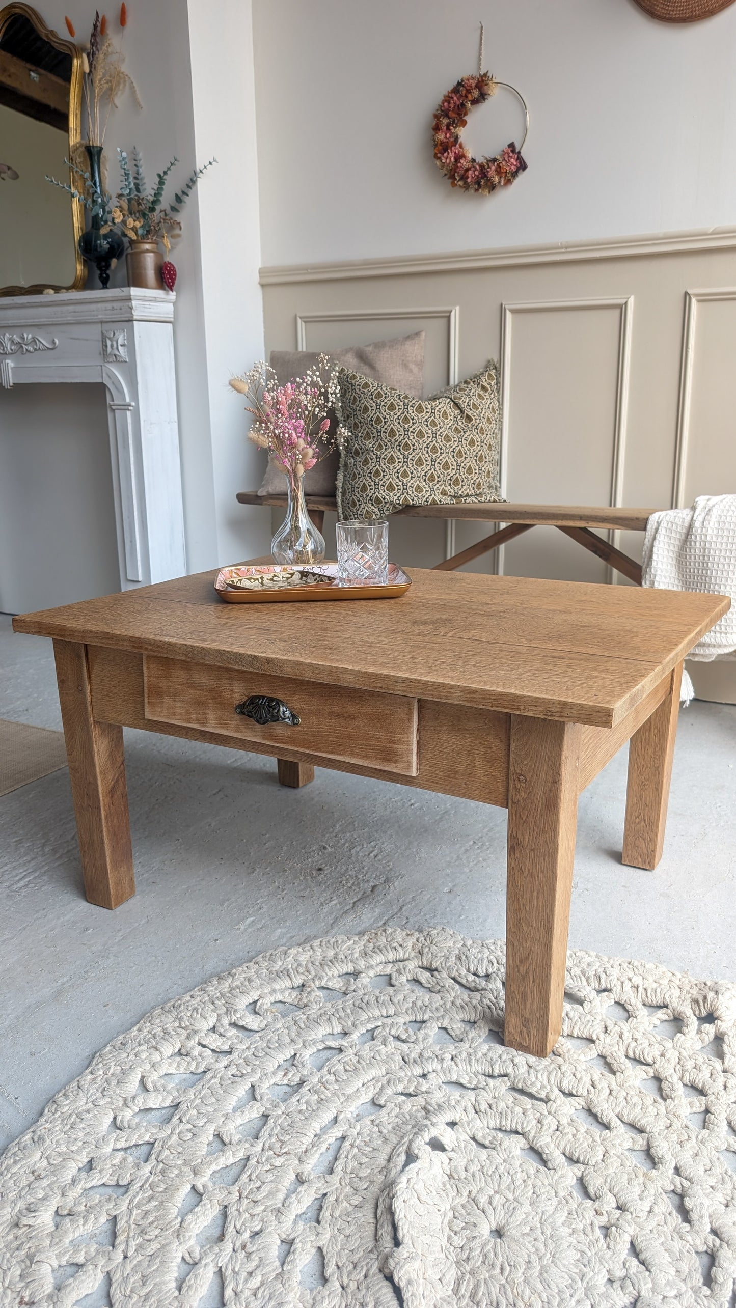 Table basse en chêne
